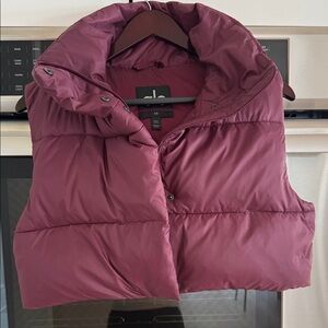 ALO Yoga Quilted Puffer Vest in Berry Plum